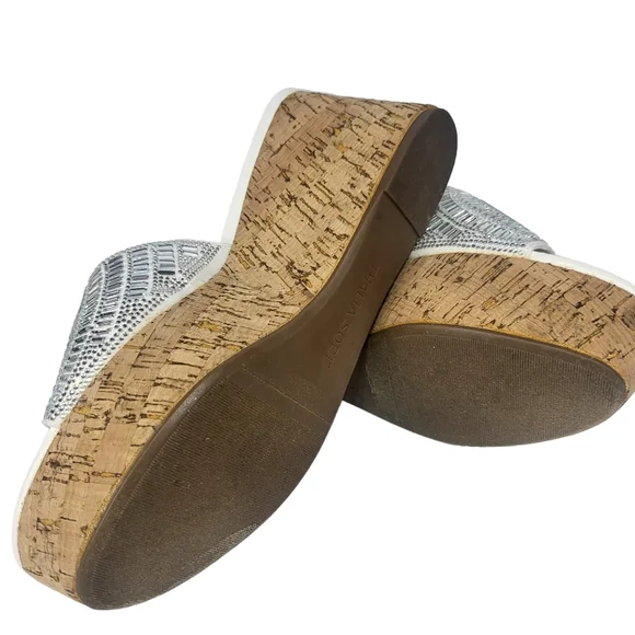 Thalia Sodi Jae Cork Platform Wedge Sandals 8 - Picture 4 of 4